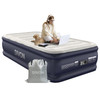 Twin Air Mattress with Built-in Pump,18''Raised Blow Up Mattress 2 Mins Self Inflation/Deflation,Upgraded Thicker Inflatable Mattress?Flocked Top Air