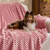 BEDELITE Fleece Throw Blanket for Couch  3D Ribbed Jacquard Soft and Warm Decorative Fuzzy Blanket  Cozy, Fluffy, Plush Lightweight Pink Throw Blan