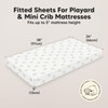 2-Pack Mini Crib Sheets Fitted - 38x26 Pack N Play Sheets for Pack and Play Mattress, Organic Cotton, Soft & Breathable Playard Bedding, Neutral Mini