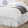 Utopia Bedding Full Elastic Bed Ruffle - Easy Wrap Around Ruffle - Microfiber Bed Skirt with Adjustable Elastic Belt 16 Inch Tailored Drop - Hotel Qu
