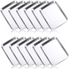 Mimorou 12 Pcs Baking Sheet Stainless Steel Cookie Small Metal Sheet Pans Professional Rectangle Oven Trays Kitchen Baking Cooking Oven and Toaster,
