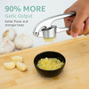 GD Garlic Press Crusher Mincer Tool - Dishwasher Safe & Rust Proof, Easy-Squeeze Garlic Smasher with Ergonomic Handle, Includes Silicone Garlic Peele