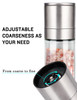 Gulex® Salt Grinder Pepper Mill, Refillable, Adjustable Coarseness Black Pepper Grinder, Stainless Steel Sea Salt Shaker with Ceramic Rotor(Seasoning
