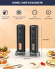 CIRCLE JOY Rechargeable Electric Salt and Pepper Grinder Set with Base, Automatic Pepper Mills with 110ml Container, External Adjustable Coarseness,