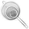 3Pcs Super Wire Extra Fine Mesh Strainer with Handle, Small Medium Large Size Sifter Metal Strainer Set, Stainless Steel Sieve Fine Mesh Strainers fo