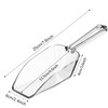 Hestya 4 Pcs Multi Purpose Clear Plastic Scoops for Candy Buffet Acrylic Kitchen Ice Food Popcorn Scoops for Protein Powders, Ice Cream, Coffee, Tea