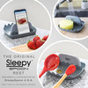 SleepySpoon - Spoon Rest for Kitchen Counter  Pot Lid Holder and Spoon Holder  Multipurpose Gadget Keeps Countertops Clean - Bonus Lid Lifter