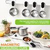 Spring Chef Magnetic Stainless Steel Measuring Cups, Patented, Kitchen Tools with Easy to Read Markings for Measuring Dry or Liquid Ingredients, Set