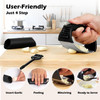 FATUXZ Garlic Press Rocker Set?Stainless Steel Garlic Mincer Tool with Garlic Peeler and Cleaning Brush Kitchen Gadgets Essentials Garlic Chopper