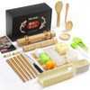 Delamu Sushi Making Kit 27 in 1 [Parent-Child] Sushi Kit, for Beginners/Pros Sushi Makers, with Bamboo Sushi Mats, Sushi Bazooka, Onigiri Mold, Rice