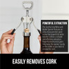 GORILLA GRIP BPA-Free Premium Wine Opener, Heavy Duty Zinc Alloy Wing Corkscrew, Multifunctional Bottle Openers Remove Corks, Caps, Easy Use Sharp Co