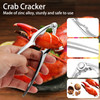 suoundey Seafood Cracker Tool Set With Lobster Sheller Stainless Steel Crab Crackers Crab Leg Fork Seafood Scissors And Storage Bag, Crab Leg Pick Ut