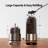 ThermoMaven Upgraded Larger Capacity Electric Salt and Pepper Grinder Set, 110ml Rechargeable Salt and Pepper Shaker with LED light, Stainless Steel