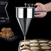 MyLifeUNIT Stainless Steel Pancake Batter Dispenser, Funnel Dispenser with Stand for Takoyaki and Baking
