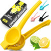 Zulay Kitchen Metal Lemon Squeezer - Handheld Lemon Juicer Squeezer - Easy to Use Citrus Juicer - Manual Press for Extracting the Most Juice Possible