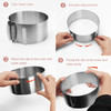 KINJOEK 6-12 Inch Cake Mold Ring, Retractable Stainless Steel Adjustable Round Mousse Cake Ring Milk Bar Mold Cake DIY Baking Mould Tool