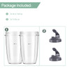 LVAINIT Blender Cups 24oz Cups with Flip-Top To-Go-Lids Fit for NutriBullet Blender 600W Pro 900W NutriBullet Replacement Parts
