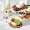 MALACASA 26 Oz Porcelain Soup Bowls Set of 4, White Ceramic Bowls for Kitchen, Cereal Bowl for Oatmeal, Fruit, Salad, Ramen and Rice Bowl -Dishwasher