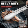 Food Grade Stainless Steel Kitchen Tongs for Cooking,BBQ - 7 ?9 and 12 Inch,Set of 3 Heavy Duty Locking Metal Food Tongs Non-Slip Grip