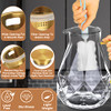 Yirilan Glass Pitcher, 2.2 Liter Water Pitcher With Lid,Iced Tea Pitcher for Fridge,Carafe With Lid, Glass Water Jug For Juice, Milk, Cold Or Hot Bev