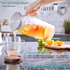 Bivvclaz 2 Liter 68 oz Glass Pitcher with Lid and Handle, Glass Carafe for Hot/Cold Water, Large Iced Tea Pitcher for Coffee, Juice and Homemade Beve