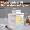 Priority Chef Butter Crock with Lid with Water Line, Ceramic French Butter Dish to Leave On Counter, White