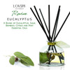 LOVSPA Eucalyptus Reed Diffuser Set for Home, Revive Fresh Eucalyptus, Sage, Citrus & Mint Scent Diffuser with Sticks for Bathroom Shelf Decor Access