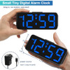 Peakeep Small Digital Alarm Clock Plug in for Bedrooms Bedside, Tiny Electric Clock Large Big Numbers Display with Battery Backup for Desk Table, 6 D