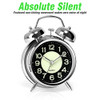 AYRELY® Super Loud Alarm Clock for Heavy Sleepers Adults,Twin Bell Retro 4 Inch Silent Non-Ticking Quartz with Backlight, Luminous dial, Alarm Clocks
