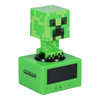 Paladone Minecraft Offical Licensed Creeper Icon Alarm Clock and Night Light for Kids and Tweens, Gaming Room Accessory - Minecraft Gamer Enthusiast