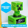Paladone Minecraft Offical Licensed Creeper Icon Alarm Clock and Night Light for Kids and Tweens, Gaming Room Accessory - Minecraft Gamer Enthusiast