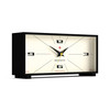 NEWGATE® Thunderbird Desk Clock | Retro Contemporary Rectangular Design | Black | Modern mid Century Style for Desk, Mantel, Table top or Shelf