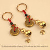 Kingzhuo 2 Pieces Wu Lou Key Chain Beautiful Gourd Keychain Lucky Keychain Set with Feng Shui Coins Solid Key Rings for Good Luck Charms Prosperity C