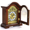 Bedford Clock Collection Redwood Mantel Clock with Chimes