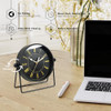 AYRELY® Vintage Black Metal Desk Clock,Battery Operated Mantel Clocks, Decorative Table Clocks with Adjustable Angle for Fireplace Farmhouse Shelf Li