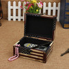 WaaHome Treasure Box 5'' Small Decorative Box Wood Jewelry Keepsakes Box with Lids for Home Decorations (American Flag)