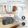 DreamSky Wooden Digital Alarm Clock for Bedroom - Loud Alarm Clock for Heavy Sleepers with Volume Control, Desk Clocks for Living Room with Large Num