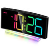 Cadmos Extra Loud Alarm Clock for Heavy Sleepers Adults,Teens,Kids,Rainbow Clock for Bedrooms,Small Bedside Digital Clock with Large Display,7 Color