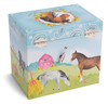 Jewelkeeper Musical Jewelry Box with 2 Pullout Drawers, Horse and Barn Design, Home on The Range Tune