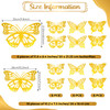 Yeaqee 24 Pcs Large Butterfly Party Decoration 3D Butterflies Wall Decor Set 2 Sizes 3 Styles Large Stickers for Birthday Baby Shower Nursery Bedroom