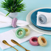 ALPHA Living HOME Woven Rayon Napkin Rings Set of 12 - Elegant Napkin Holder for Cloth Napkins for Dining Table - Boho Home Decor for Easter, Holiday