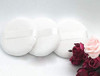 3PCS Women Lady Girls White Super Soft Plush Round Velour Loose Powder Puff with Ribbon Skin Care Facial Makeup Cosmetic Powder Puff - 3.15" Diameter