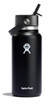 Hydro Flask Water Bottle - Insulated Stainless Steel - Wide Straw Lid, Non Spill, Leakproof in 32 Oz Black