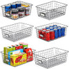 6 Pack Wire Baskets for Pantry Organization and Storage, Kitchen Organizer, 2 XXLarge & 2 XLarge & 2 Large