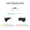 Utopia Kitchen Spandex Tablecloth 2 Pack [6FT, Black] Tight, Fitted, Washable and Wrinkle Resistant Stretch Rectangular Patio Table Cover for Event,