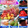 100 Pieces Reusable Nylon Mesh Net - Fruit and Vegetable Storage 24"L - Seafood Boil Bags Red Mesh Net Bag Small Netting for Produce Ideal for Onion
