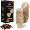 100 Count Fanativita K Cup Filters Disposable with Genius Lid Design, Fit All Reusable K Cups for Keurig (Unbleached)