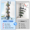 HAMITOR Corner Shower Caddy Tension Pole: 4 Tier Shampoo Storage Organizer for Inside Shower - Telescoping Rod Shower Rack for Bathroom and Bathtub -