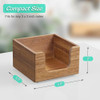 Bivvclaz Acacia Wood Sticky Note Holder, 3 x 3 Inch Post It Note Dispenser for Office Desk Accessories, Self Stick Note Pad Holder, Memo Pad Holder D