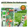 YINMIK pH EC Meter for Water Hydroponics, PPM Meter for Nutrients, Measure pH PPM Conductivity Temperature of Hydroponic Garden Water and Nutrient So
